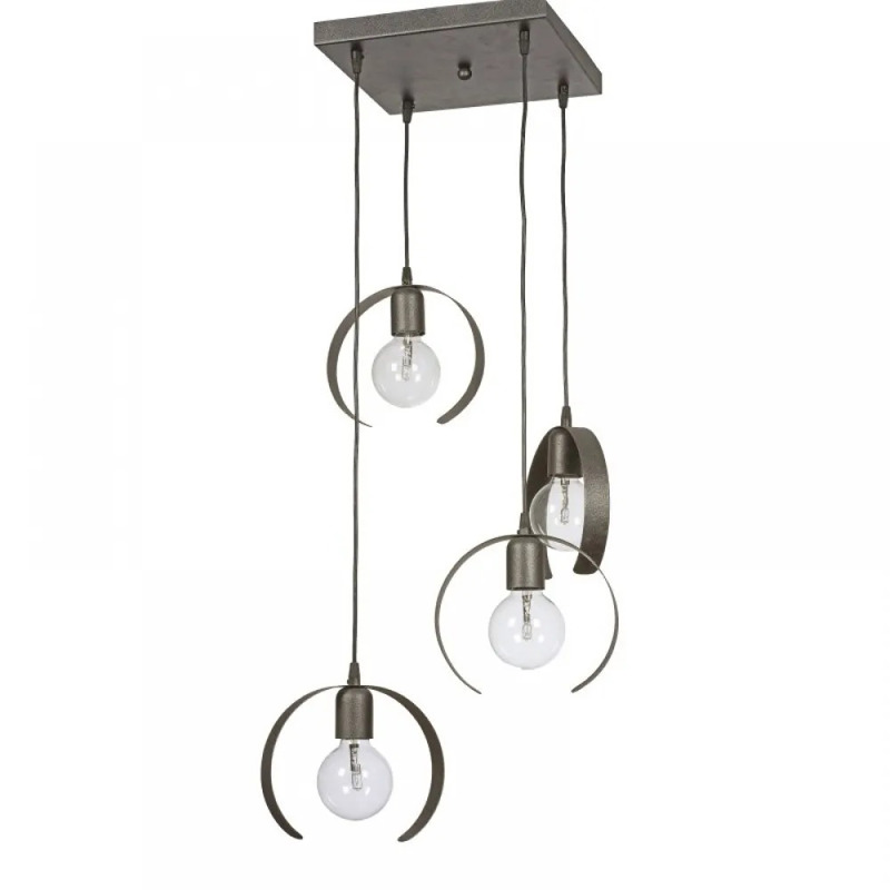 NG Lighting Κρεμαστό Φωτιστικό Οροφής Χειροποίητο Μεταλλικό Μολυβί Τετράφωτο Ε27 35x80cm 2026100